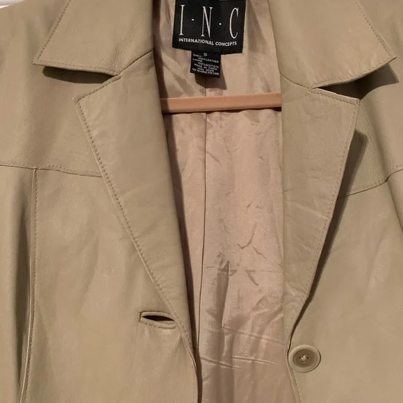 Inc tan leather jacket - Picture 10 of 13